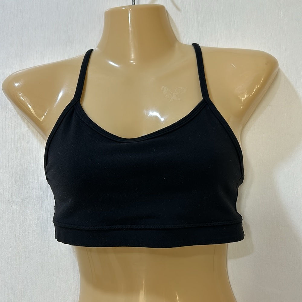 LULULEMON WOMEN ACTIVEWEAR SPORT BRA BLACK SIZE 4